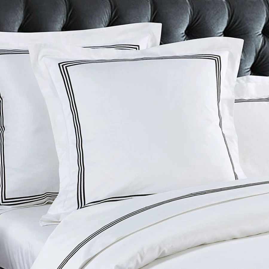 Ritz 1000 TC Embroidered Black Quilt Cover Set 10 Ritz 1000 TC Embroidered Black Quilt Cover Set - Image 8