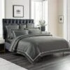 Ritz 1000TC Embroidered Charcoal Quilt Cover Set -MANCHESTER COLLECTION Sales 1000TC QCS CHARCOAL