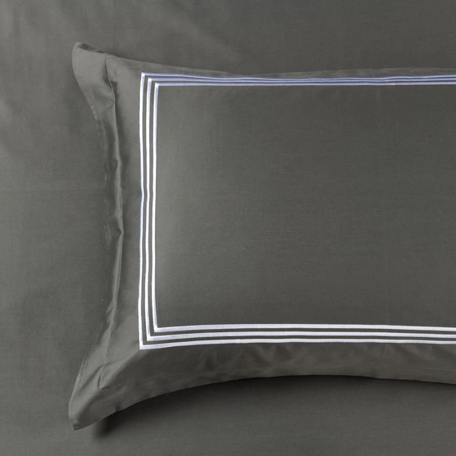 Ritz 1000TC Embroidered Charcoal Quilt Cover Set 7 Ritz 1000TC Embroidered Charcoal Quilt Cover Set - Image 5
