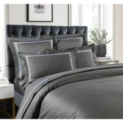 Ritz 1000TC Embroidered Charcoal Quilt Cover Set 14 Ritz 1000TC Embroidered Charcoal Quilt Cover Set -MANCHESTER COLLECTION Sales 1000TC QCS CHARCOAL 5
