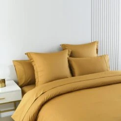Soho 1000TC Quilt Cover Set Mustard -MANCHESTER COLLECTION Sales 1000TC QCS MUSTARD 2