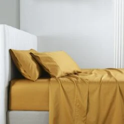 Soho 1000TC Quilt Cover Set Mustard -MANCHESTER COLLECTION Sales 1000TC QCS MUSTARD 3
