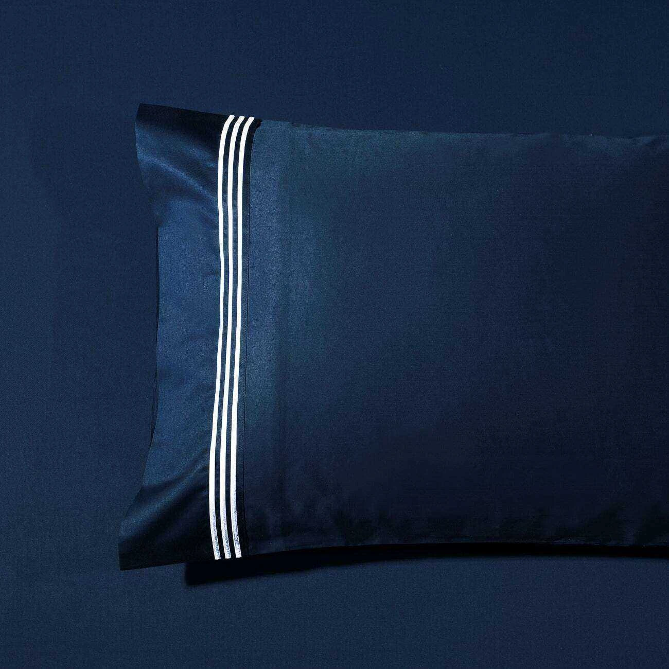 Ritz 1000 TC Embroidered Navy With White Quilt Cov 7 Ritz 1000 TC Embroidered Navy With White Quilt Cov - Image 5