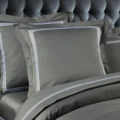 Ritz 1000 TC Embroidered Charcoal Sheet Set -MANCHESTER COLLECTION Sales 1000TC SSET CHAR 2