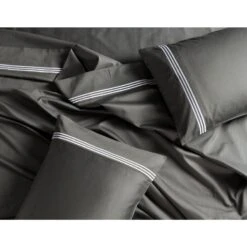 Ritz 1000 TC Embroidered Charcoal Sheet Set -MANCHESTER COLLECTION Sales 1000TC SSET CHAR 3