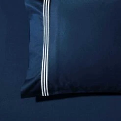 Ritz 1000 TC Embroidered Navy With White Sheet Set -MANCHESTER COLLECTION Sales 1000TC SSET NAVYWWHITE 3