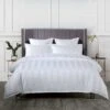 Bespoke 1200TC Quilt Cover Set White -MANCHESTER COLLECTION Sales 10564