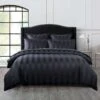 Bespoke 1200TC Quilt Cover Set Black -MANCHESTER COLLECTION Sales 10568