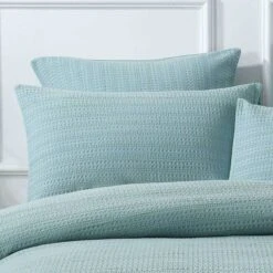 Jax Chunky Waffle Blue Quilt Cover Set -MANCHESTER COLLECTION Sales 10670 3