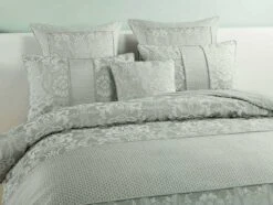 Gianna Grey Quilt Cover Set -MANCHESTER COLLECTION Sales 30878 2