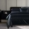 Satin Quilt Cover Set Black -MANCHESTER COLLECTION Sales 30941