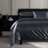 Satin Quilt Cover Set Charcoal 1 Satin Quilt Cover Set Charcoal -MANCHESTER COLLECTION Sales 30945