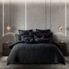 Amalfi Black Quilt Cover Set -MANCHESTER COLLECTION Sales 30966
