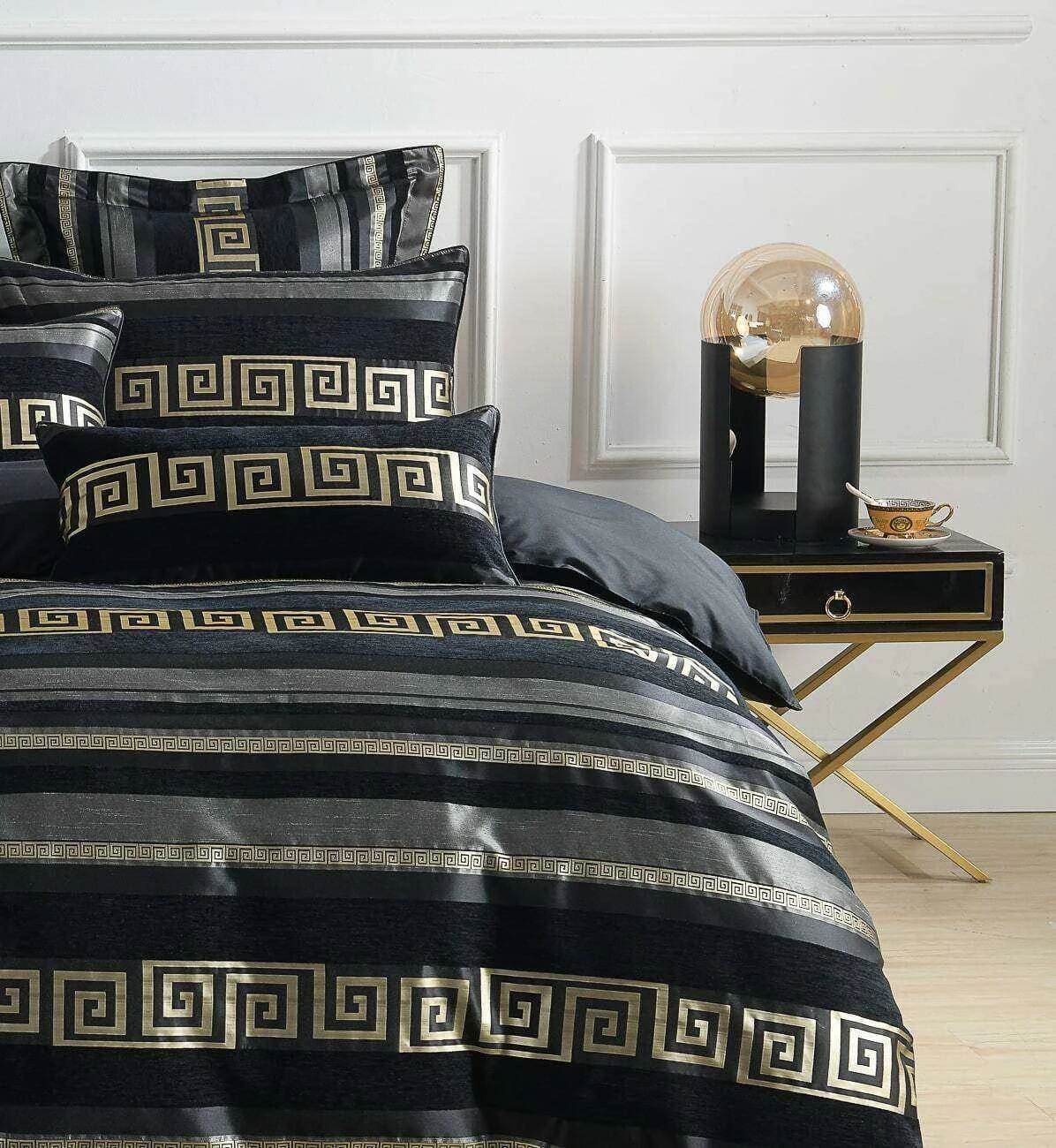 Ambrose Gold Quilt Cover Set 4 Ambrose Gold Quilt Cover Set - Image 2