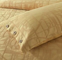 Oslo Mustard Quilt Cover Set -MANCHESTER COLLECTION Sales 31528 2