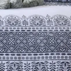 Dakota Blue Quilt Cover Set -MANCHESTER COLLECTION Sales 31596 2