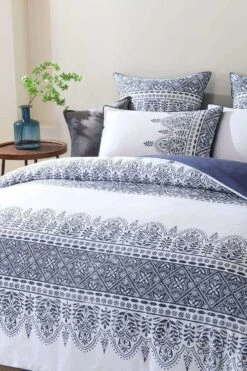 Dakota Blue Quilt Cover Set -MANCHESTER COLLECTION Sales 31596 3