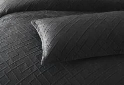 Kolt Quilt Cover Set Charcoal -MANCHESTER COLLECTION Sales 31698 2