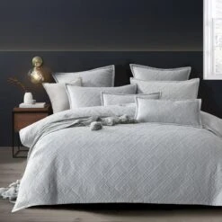 Kolt Quilt Cover Set Grey
