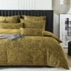Boston Mustard Velvet Quilt Cover Set -MANCHESTER COLLECTION Sales 32033
