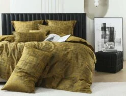 Boston Mustard Velvet Quilt Cover Set -MANCHESTER COLLECTION Sales 32033 2