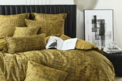 Boston Mustard Velvet Quilt Cover Set -MANCHESTER COLLECTION Sales 32033 3