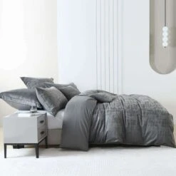 Boston Steel Velvet Quilt Cover Set -MANCHESTER COLLECTION Sales 32034 8