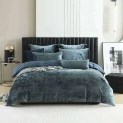 Cody Steel Velvet Quilt Cover Set 14 Cody Steel Velvet Quilt Cover Set -MANCHESTER COLLECTION Sales 32035 1