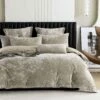 Cody Natural Velvet Quilt Cover Set -MANCHESTER COLLECTION Sales 32036