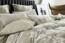 Cody Natural Velvet Quilt Cover Set 19 Cody Natural Velvet Quilt Cover Set -MANCHESTER COLLECTION Sales 32036 6