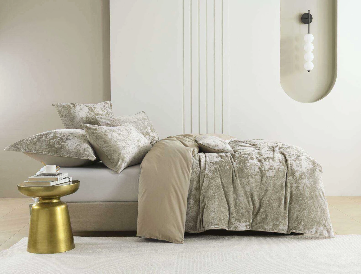 Cody Natural Velvet Quilt Cover Set 10 Cody Natural Velvet Quilt Cover Set - Image 8