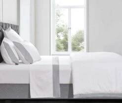 Plaza Grey 1000TC Quilt Cover Set -MANCHESTER COLLECTION Sales 32318 3