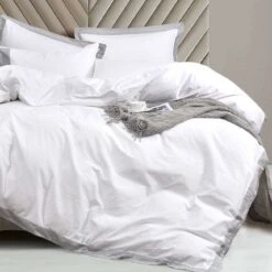 Plaza Grey 1000TC Quilt Cover Set -MANCHESTER COLLECTION Sales 32318 4