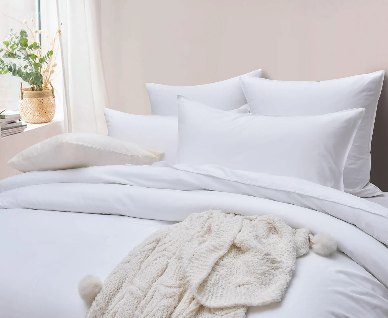 Bamboo White Quilt Cover Set 4 Bamboo White Quilt Cover Set - Image 2