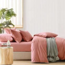 Stone Washed Quilt Cover Set Rust -MANCHESTER COLLECTION Sales 32525 2