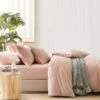 Stone Washed Fitted Sheet Pink -MANCHESTER COLLECTION Sales 32565