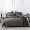 Jax Chunky Waffle Charcoal Quilt Cover Set -MANCHESTER COLLECTION Sales 3419 3424