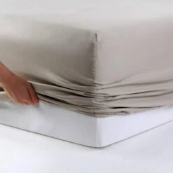 400 Thread Count Fitted Sheet Taupe -MANCHESTER COLLECTION Sales 400TC FITTED TAUPE 1