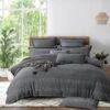Ivy Charcoal Quilt Cover Set -MANCHESTER COLLECTION Sales 6093 6097