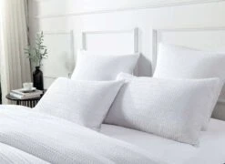 Jax Chunky Waffle White Quilt Cover Set -MANCHESTER COLLECTION Sales JAX WAFFLE WHITE EURO 2