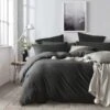 Jersey Quilt Cover Set Charcoal -MANCHESTER COLLECTION Sales JERSEY QCS CHARCOAL